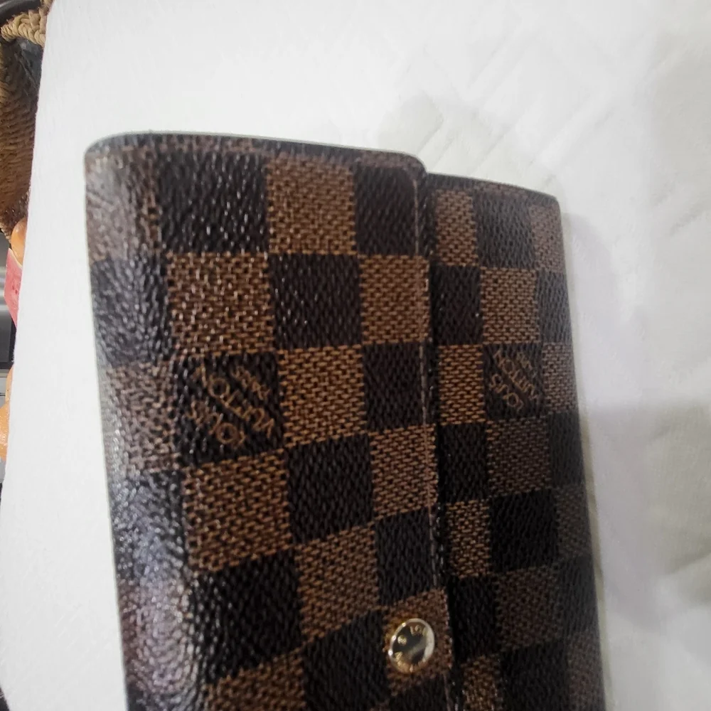 Louis Vuitton Damier Ebene Canvas Sarah Long Wallet